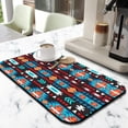 thumbnail image 2 of 2 Pack Washable Rubber Bohemian Vintage Floral Dish Drying Mats for Kitchen Counter Home Large Coffee Bar Pad Accessories and Decor for Utensils Stemware (2pcs 19.5''x12''), 2 of 6