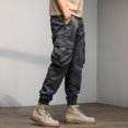 thumbnail image 2 of Vedolay Cargo Pants Men Cargo Pants for Men Relaxed Fit Drawstring Loose Fit Mens Sweatpants with Pockets Fashion Solid Color Cargo Pants,Gray M, 2 of 5