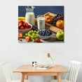 thumbnail image 2 of COMIO Kitchen Dining Room Wall Art - Bread Food Canvas Prints for Restaurant Wall Decor, Kitchen Fruit Pictures Wall Decor, Baking Ingredients Framed Artwork for Farmhouse Kitchen Wall Decoration, 2 of 4