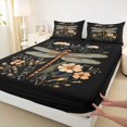 thumbnail image 3 of jejeloiu Cute Animal Dragonfly Twin Sheet Sets,Kawaii Plant Flowers Bedding For Girls Women 3-Piece, 3 of 7