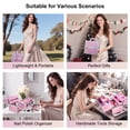 thumbnail image 7 of 4 Trays Makeup Train Case Cosmetic Storage with Dividers Lockable Jewelry Makeup Box Organizer Pink, 7 of 7