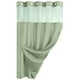 thumbnail image 1 of Cortina de ducha sin gancho con forro S Nap I N Fácil instalación Cortina de ducha de estilo hotel Wa Ffle para cuarto de baño con ver a través de la ventana superior a prueba de agua y lavable, 1 of 4