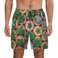 thumbnail image 3 of Uemuo Cactus 4 Pattern Mens Swim Trunks Quick Dry Board Shorts with Mesh Lining, Stretch Beach Shorts Quick Dry No-Chafing Board Shorts-X-Large, 3 of 9