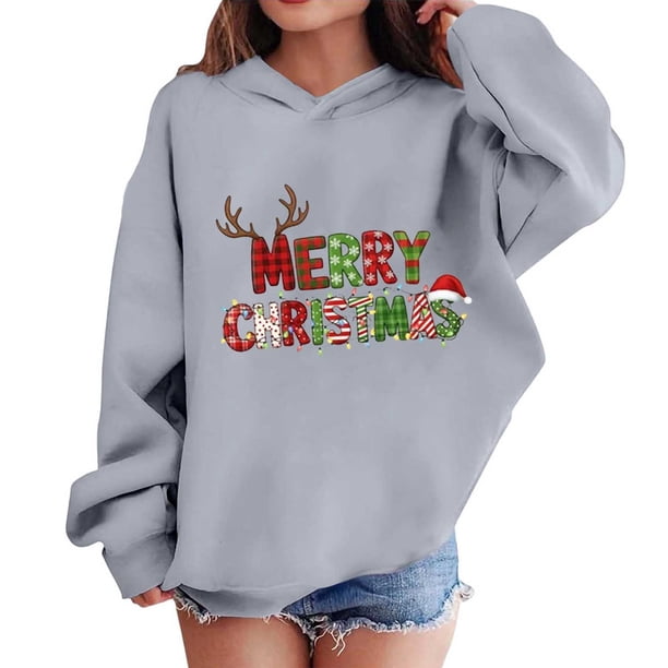 Sudaderas con capucha para niños y niñas, sudaderas navideñas con capucha para niños medianos y grandes, camisetas de manga larga, sudaderas para niños