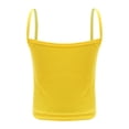 thumbnail image 2 of Nyeemya Kids Children Sport Dance Vest Cami Girls Ribbed Undershirts Yoga Gym Workout Tank Top Summer Yellow M/小码, 2 of 7