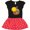 Black & Red with Polka Dots, variant on Inktastic Thanksgiving Turkey, Turkey With Sunflower Girls Toddler Dress