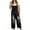 Black, variant on Womens Denim Bib Overalls Barrel Leg Adjustable Strap Jean Pants Jumpsuits with Pockets,BU2,XXL