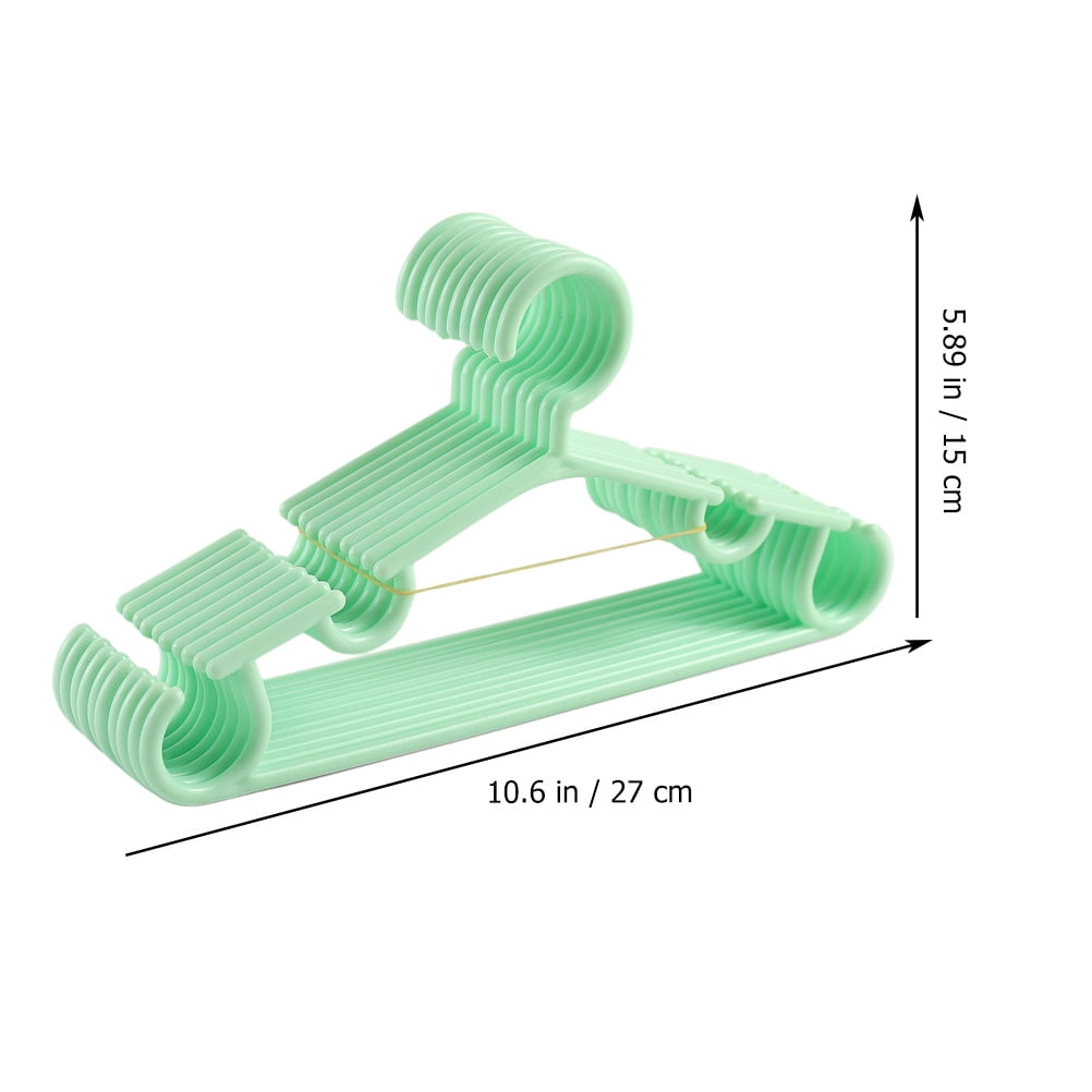 Hemoton 100 pcs Kids Plastic Hangers for Closet, Bedroom, Nursery - Children’s Coat and Clothes Hanger Organizer Supply