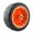 Orange, variant on 1 X Wheel Without Cart Pu Outdoor Replacement Wheel With Bearings For All-Terrain Folding Wagon Cart Accessories