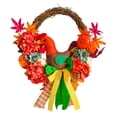 thumbnail image 1 of Figura de pollito, corona de hortensias para puerta, colgante, corona de ratán con hojas de arce simuladas, decoración, 1 of 7