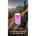 thumbnail image 3 of Bocina Inalámbrica Portátil 360 con Luz LED y Micrófono Integrado Blanca, 3 of 6