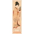 thumbnail image 2 of Anonymous 7x14 Black Ornate Wood Framed Double Matted Museum Art Print Titled: Japanese Queen (1904), 2 of 5