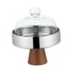thumbnail image 5 of Soporte de madera para tartas, plato para con tapa, cúpula para tartas, pasteles, aperitivos, bandeja para servir, bandeja para servir, plato Plata, 5 of 8