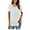 White, variant on Traleubie Women's Short Sleeve Tunic Tops Lace Crochet Trim Pleated Tops Shirts of Female m-4x