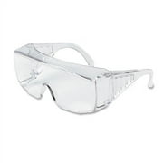 MCR Safety 9800 Series Clear Uncoated Lens Safety Glasses Side Shield - Ultraviolet Protection - Polycarbonate - Clear - 1 Each