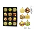 thumbnail image 3 of Antqov 12PCS Midnight Christmas Tree Decorations Balls, Shatterproof Christmas Ornaments 2.36" Hanging Ball Christmas Decor for Indoor Outdoor Party Wedding Suppiles, 3 of 7