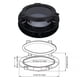 thumbnail image 3 of Sidaley Puerta de ojo de buey de barco Parte de ventanas profesionales Apertura Portlight Ventana de yate redondeada resistente para reemplazar Bombillas para automóviles Negro Sidaley VI014974-02B, 3 of 6