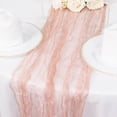 thumbnail image 5 of Balsa Circle 9 feet Dusty Rose Crinkled Sheer Organza Table Runner Party Events Reception Tableware Decorations Supplies, 5 of 8