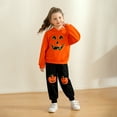 thumbnail image 3 of 2Pcs Toddler Boys Girls Hoodie Tops Pants Set Little Baby Glow Pumpkin Skeleton Sweatsuit Fall Winter Outfits 2-6 Years, 3 of 9