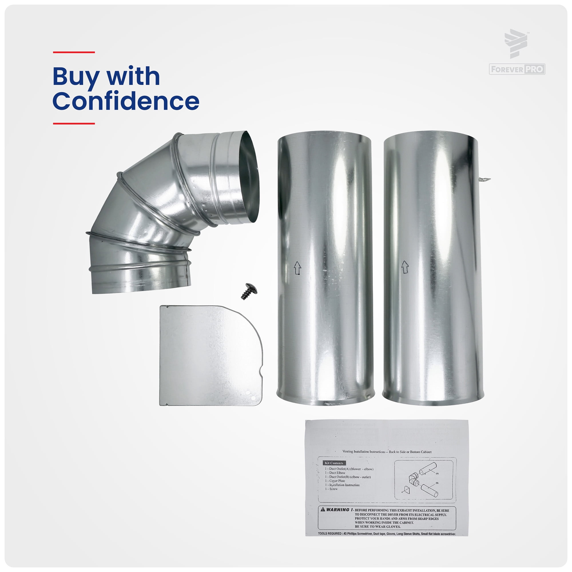 ForeverPRO WE25X10015 Side Vent Kit for GE Dryer WE02X10096
