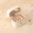 thumbnail image 4 of Ring Box Small Travel Jewelry Box Organizer, Mini Jewelry Case Portable Ring Storage Box, Practical Travel Gift for Girls & Women, 4 of 5