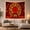 Christmas Wreath, variant on Disco Balls and Bows Against Bright Red Background Playful Maximalist for Holiday Enthusiasts Festive Wall Art Decor Christmas Gift Tapestry Wall Hanging for Living Room and Dorm