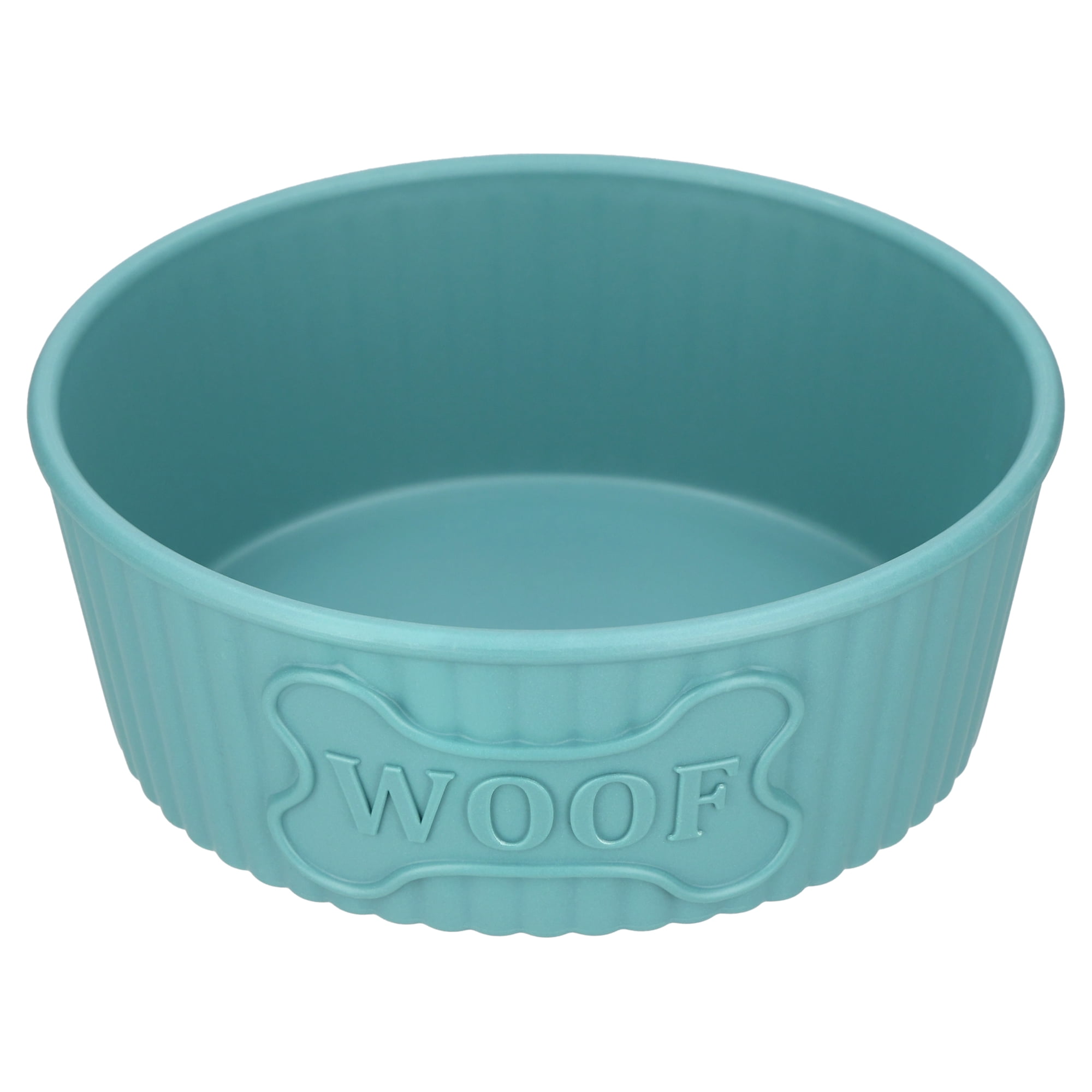Vibrant Life Medium 3.6-Cup Woof Pet Bowl, Teal