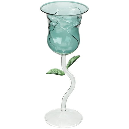 

Bestonzon Rose Flower Wine Glass Rose Flower Goblet Glass Wine Cocktail Goblet for Valentine s Day
