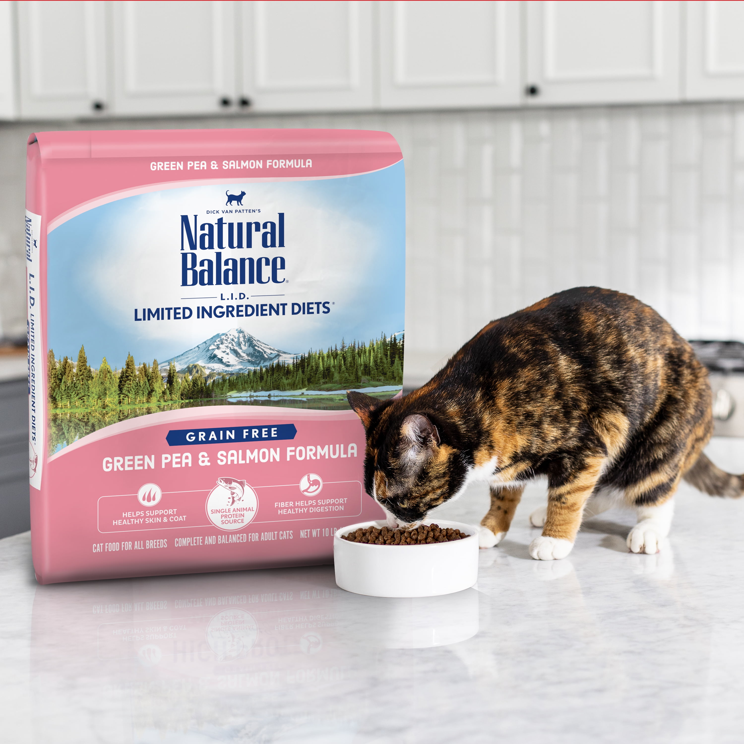 Natural Balance Pet Foods L.I.D. Dry Cat Food Green Pea & Salmon, 10 lb