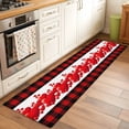 thumbnail image 2 of Valentine's Day 2'x6' Runner Rugs for Hallway Kitchen Bedside Non Slip Washable, Red Loves Romantic Buffalo Plaid Entryway Rug Runners with Rubber Backing, Long Carpet Runner for Laundry Room, 2 of 8