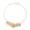 Gold, variant on Fashionable Short Chain Necklace With Irregular Metal Plate Textured Detailing Everyday Wear Jewelry Accessory