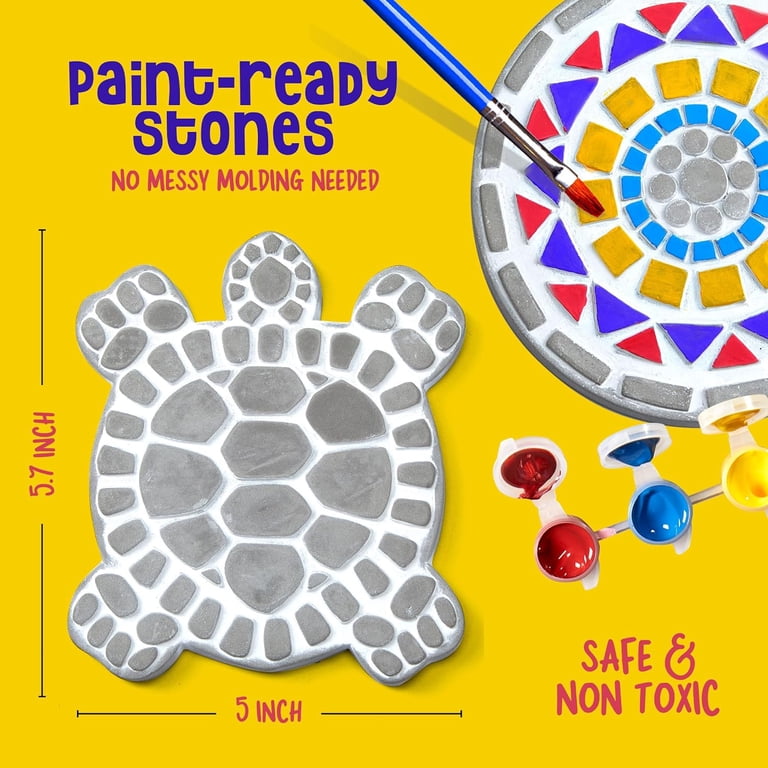 Dan&Darci Stepping Stone Painting Kit, 5 Garden Stones photo 5