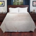 thumbnail image 4 of Lavish Home 66-S-B 8 lbs Solid Soft Heavy Thick Plush Mink Blanket , Beige, 4 of 4