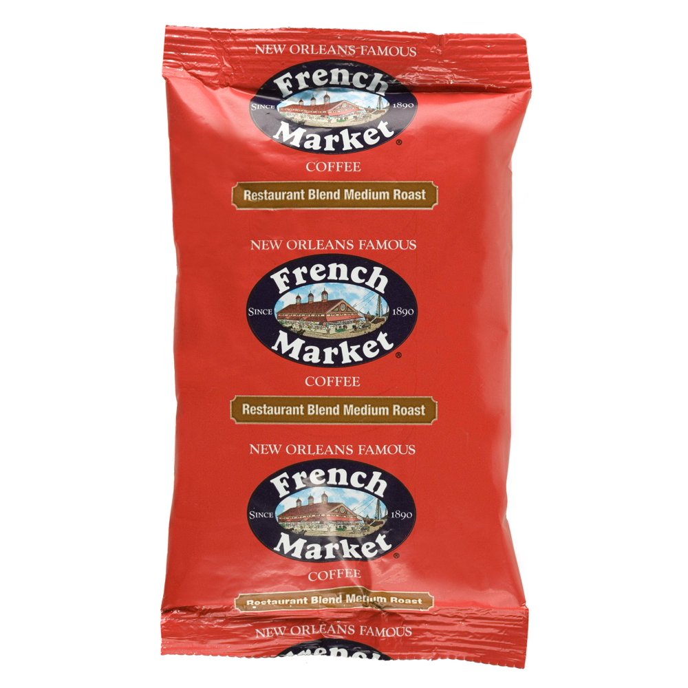 French Market Medium Roast Pure Blend Coffee, 2 Ounce 40 per case.