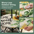 thumbnail image 5 of Round Outdoor Tablecloth with Umbrella Hole and Zipper, Spring Sunflowers Tablecloth with Elastic Waterproof, Bee Beige Farm Country Rustic Patio Table Covers for 36" - 44" Picnic Pool Tables, 5 of 9