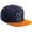 Navy Orange, White Black, variant on Classic Snapback Hat Custom A to Z Initial Varsity Letters, Black Orange Hat White Black Letter E
