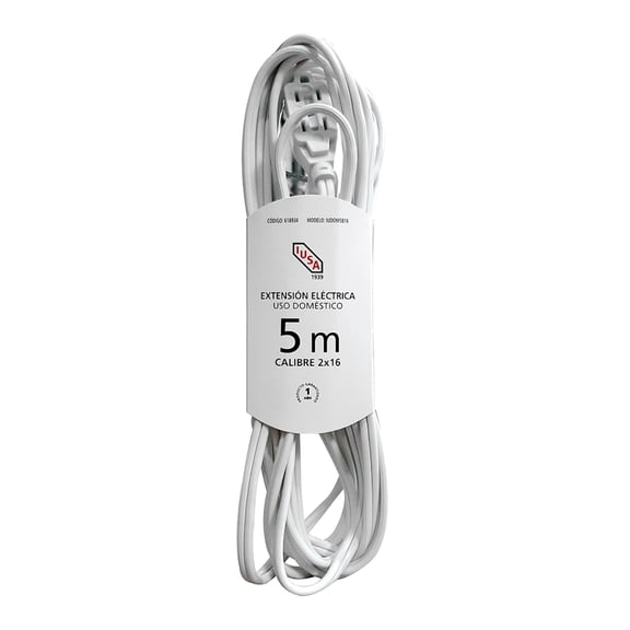 Extensión Eléctrica Iusa 5 M Blanco 619341
