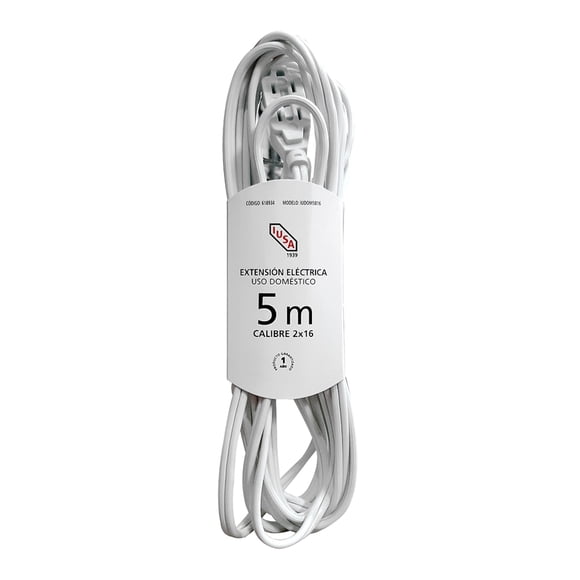 Extensión Eléctrica Iusa 5 M Blanco 619341