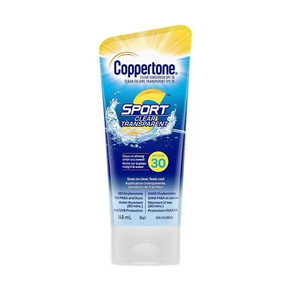 Coppertone Sport Clear Sunscreen Gel SPF 30 (1 tube x 148 mL)