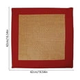 thumbnail image 4 of AYktou Mugwort Floss Cooling Rattan Chair Cushions, 16.5×16.5 Inch Summer Breathable Chair Mat Car Seat Cushion with Embroidered Edge Trimming, Non-Slip Comfortable Seat Pad for Dining Office Chairs, 4 of 7