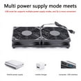 thumbnail image 3 of 120Mm 5V USB Powered PC Router Dual Fans with Speed Controller High Airflow Cooling Fan for Router Modem Receiver, 3 of 6