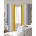 thumbnail image 3 of Orange Grey White Blackout Curtains 45 Inches Long for Bedroom, Farmhouse Ombre Color Modern Simple Thermal Insulated Room Darkening Black Out Window Curtain Panels Grommet Drapes for Living Room, 3 of 8