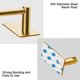 thumbnail image 3 of Nearmoon Barra Autoadhesiva Para Toallas De Baño, Estante De Pared De Acero Inoxidable Para Colgar Toallas En Un Colgador Adhesivo, Estilo Contemporáneo, Sin Perforación (1 Paquete De Toallero Dorado, 3 of 5