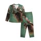 thumbnail image 1 of Fotbe Squirrel Conjunto de Pijama de Manga Larga para Mujer con Estampado, Ropa de Dormir de 2 Piezas, Conjunto de Casa Suave y Cómodo con Bolsillos-Medium, 1 of 7