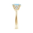 thumbnail image 3 of ANGARA Natural Oval 1.5 ct Aquamarine Engagement Ring with Diamonds in 14K Yellow Gold for Women (Size-9x7mm) | March Birthstone, Anniversary, Jewelry Gift for Women | Natural Aquamarine Ring, 3 of 9