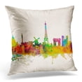 thumbnail image 1 of ABPHQTO Acuarela Eiffel París Francia Skyline Tower Funda de almohada 50x50 cm, 1 of 1