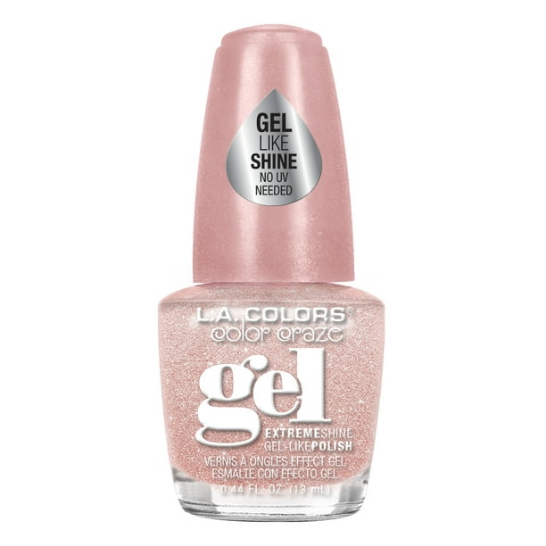 LA Colors Gel Shine Nail Polish, Pink Sugar, 0.44 Oz