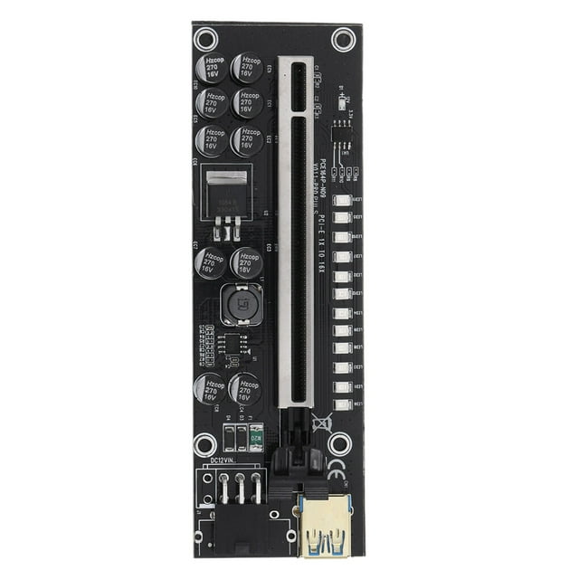 Methold Tarjeta de vídeo LED PCI-E, tarjetas gráficas de expansión, 8 condensadores de estado sólido, extensor de 6 pines y 4 pines, Electrónica miscelánea No.01