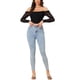 thumbnail image 2 of Top corto de corsé con mangas largas de malla transparente para mujeres, blusa con hombros al descubierto, bustier con varillas, push up, fiesta, XS, negro, 2 of 6