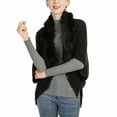 thumbnail image 2 of SWSMCLT Women's Soft Cardigan Knit 3/4 Sleeve Batwing Sleeves Cardigan Sweater Sweater Crop Thermal Black One Size, 2 of 3